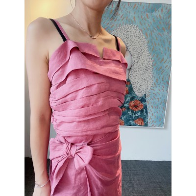 【限時高質款現貨】NPNSF -PInk Cami Top + Adjustable Wrapped Skirt  (SET)